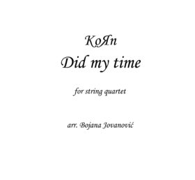 Did my time (Korn) - Sheet Music
