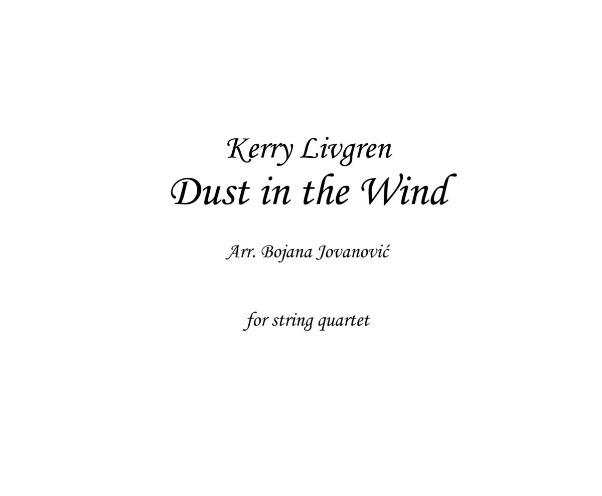 Dust in the wind (Kansas) - Sheet Music