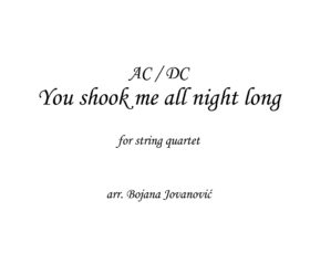 You shook me all night long (AC/DC) - Sheet Music
