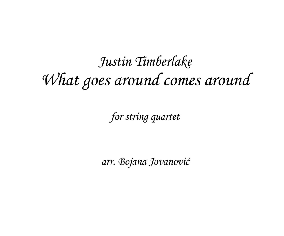 What goes around comes around (Justin Timberlake) - Sheet Music