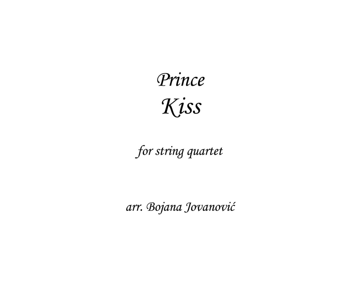 Kiss (Prince) - Music Sheet