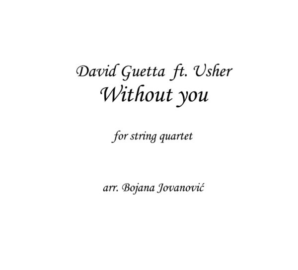Withou you (David Guetta ft Usher) Sheet Music