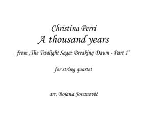 A thousand years (Christina Perri) - Sheet Music