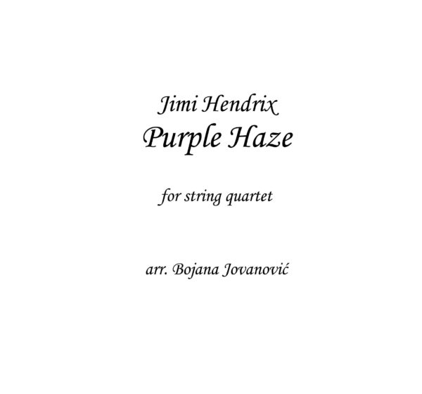 Purple Haze (Jimi Hendrix) - Sheet Music