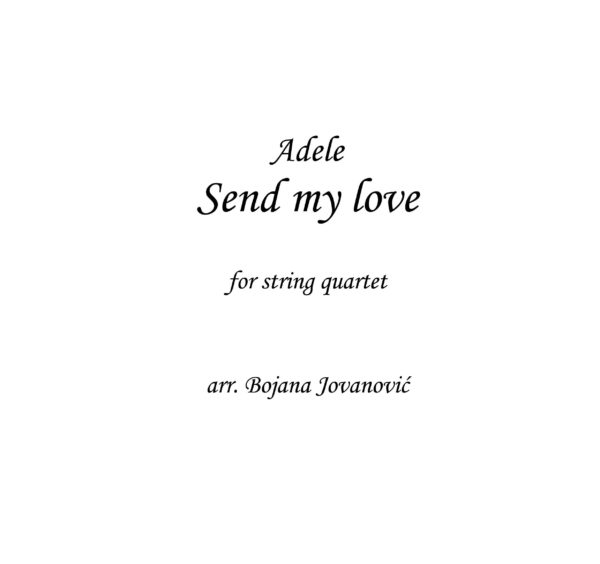 Send my love (Adele) - Sheet Music