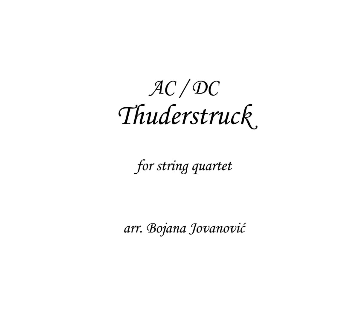 Thunderstruck (AC/DC) - Sheet Music