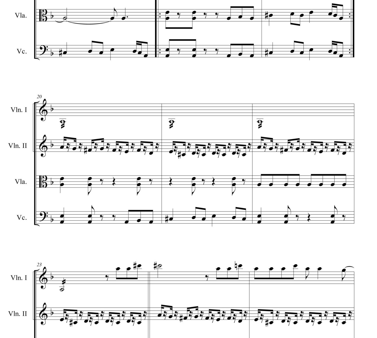 Cuando pompa Rebaño Thunderstruck Sheet music - AC/DC - for String Quartet - Violin - Viola -  Cello