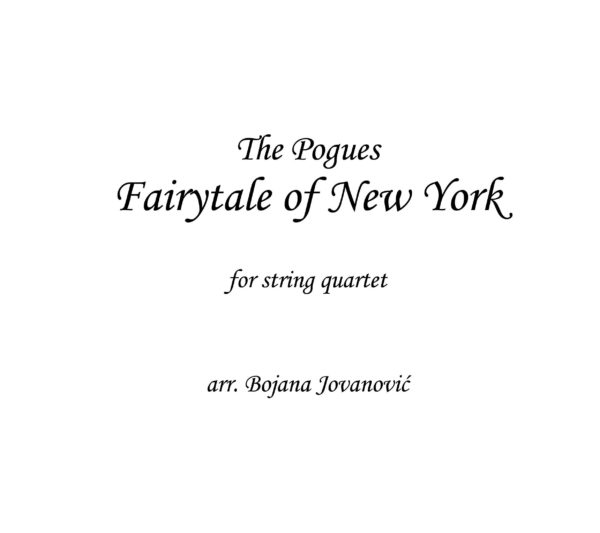 Fairytale of New York (The Pogues) - Sheet Music