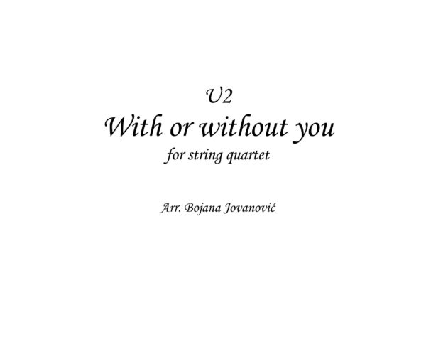 With or without you (U2) - Sheet Music