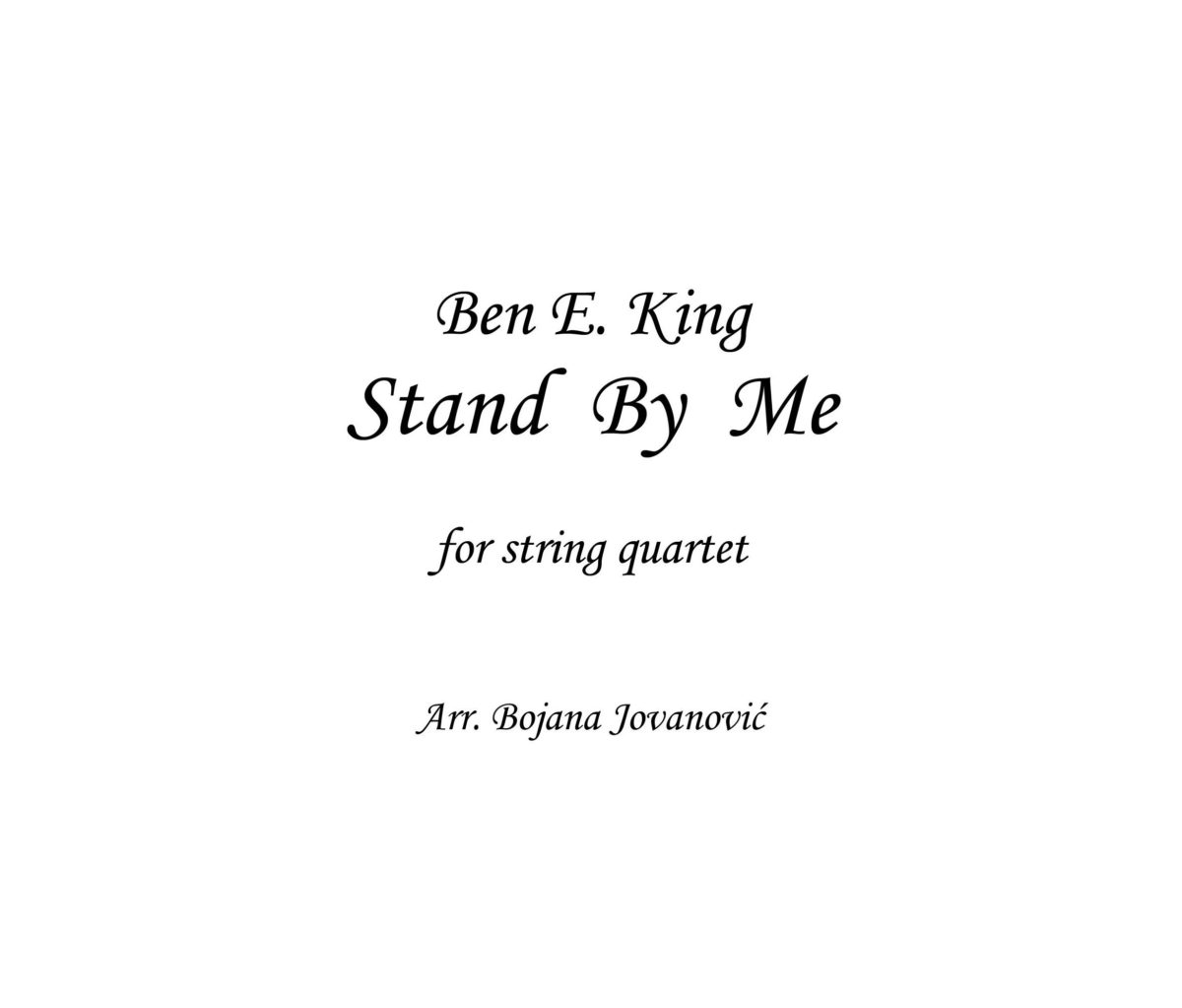 Stand by me (Ben E King) - Sheet Music