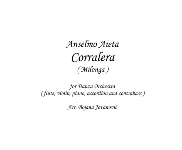 Corralera (Anselmo Aieta) - Sheet Music