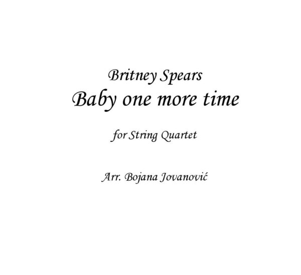 Baby ne more time (Britney Spears) - Sheet Music