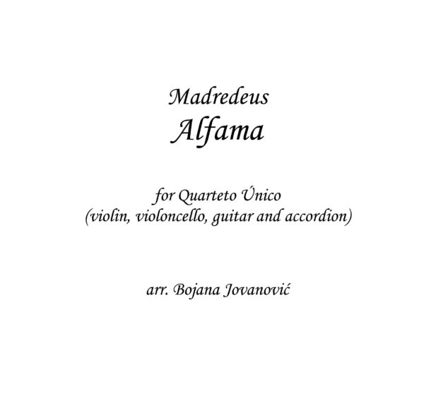 Alfama (Madredeus) - Sheet Music