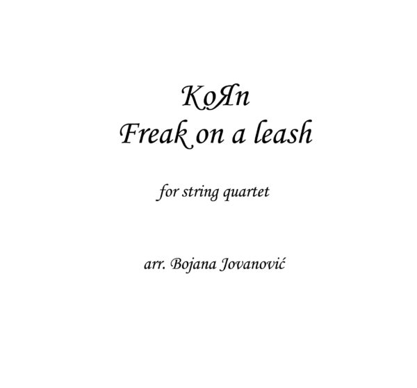 Freak on a leash (Korn) - Sheet Music
