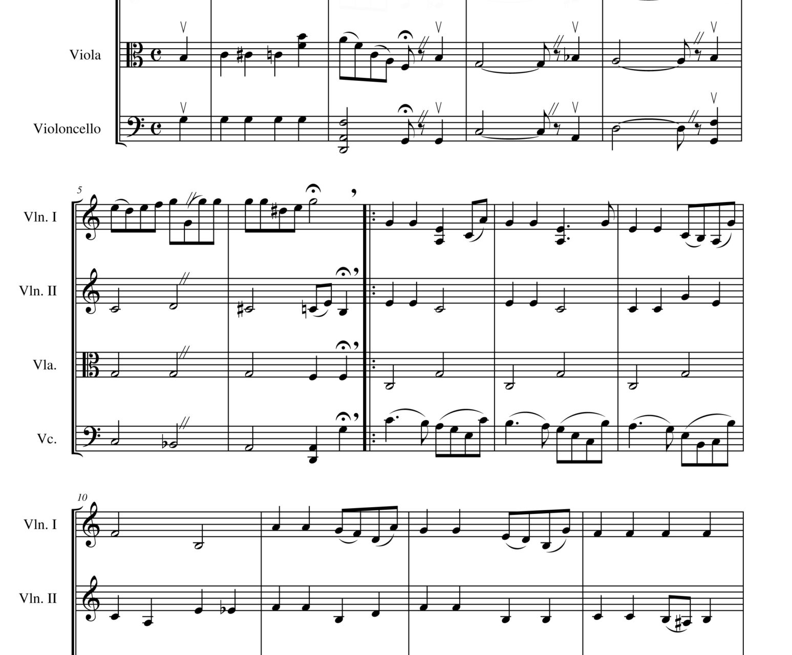 La Vie En Rose Sheet Music Edith Piaf Violin Cello String Quartet