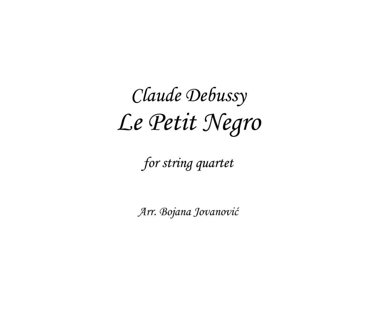 Le Petit Negro (Claude Debussy) - Sheet Music
