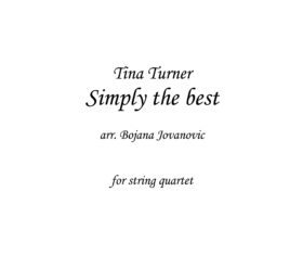 Simply the best (Tina Turner) - Sheet Music