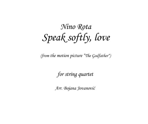 Speak softly love Sheet music (The Godfather)