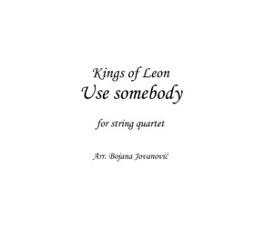 Use somebody (Kings of Leon) - Sheet Music