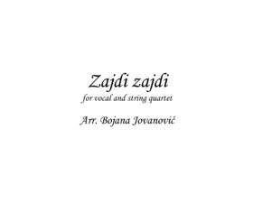 Zajdi Zajdi (traditional song) - Sheet Music