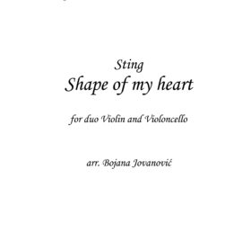 Shape of my heart (Sting) - Sheet Music