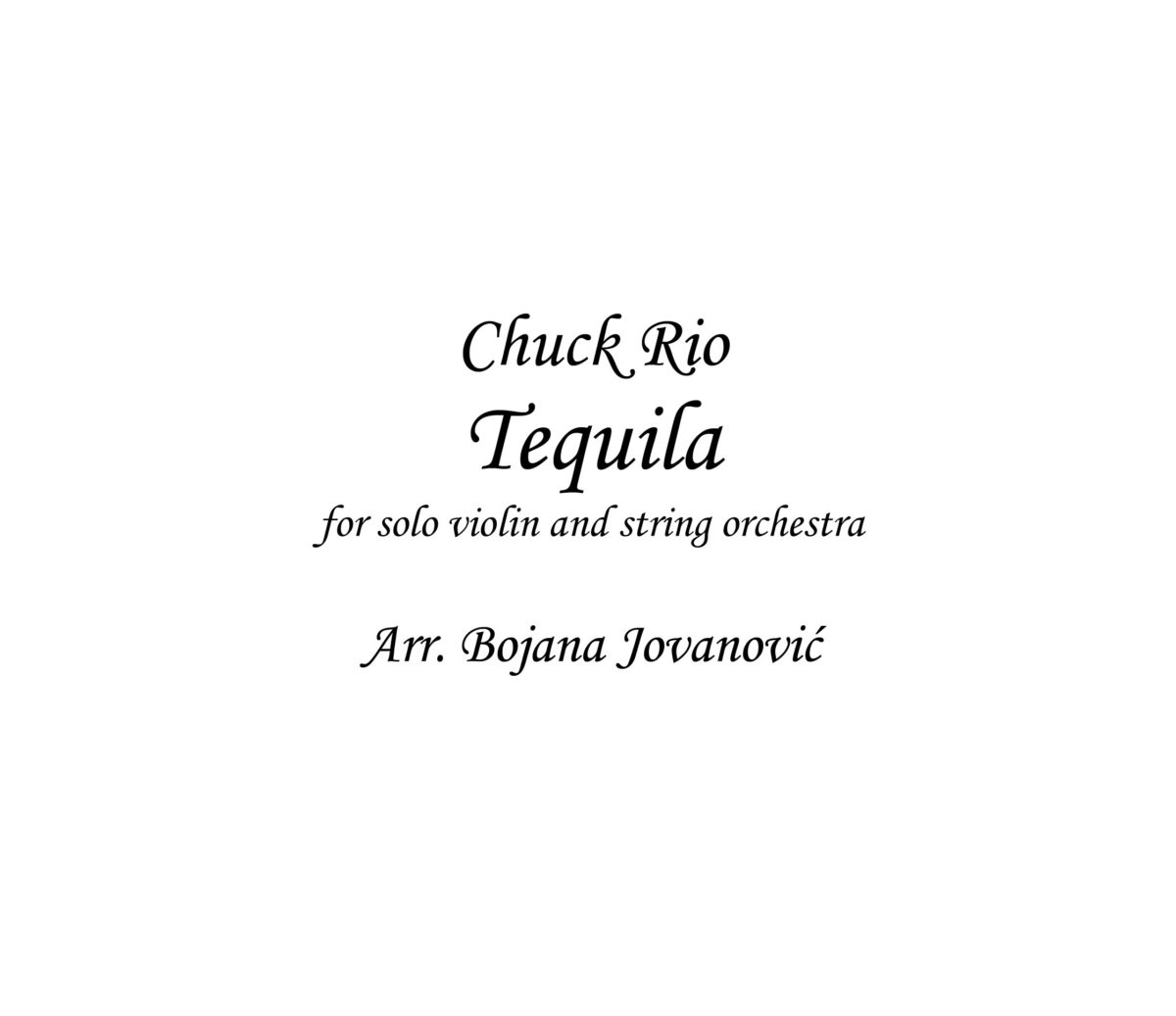 Tequila Sheet music (Chuck Rio)