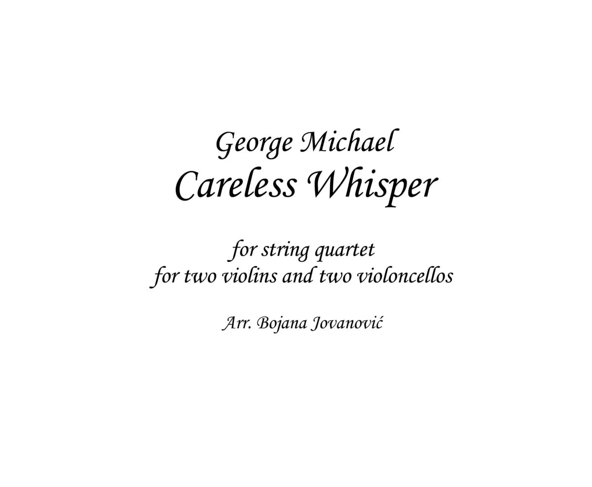 Careless Whisper (George Michael) - Sheet Music
