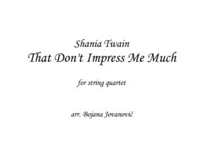 That don't impress me much (Shania Twain) - Sheet Music