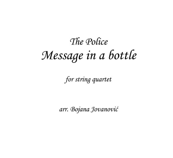 Message in a bottle (The Police) - Sheet Music