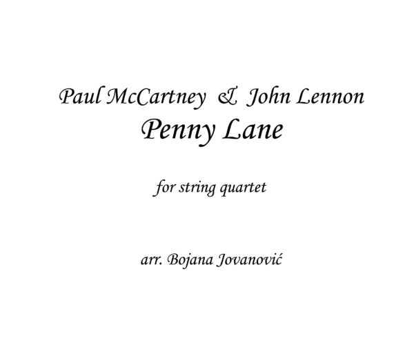 Penny Lane (The Beatles) - Sheet Music