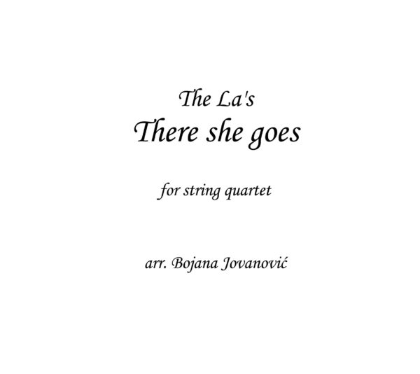 There she goes (The La's) - Sheet Music