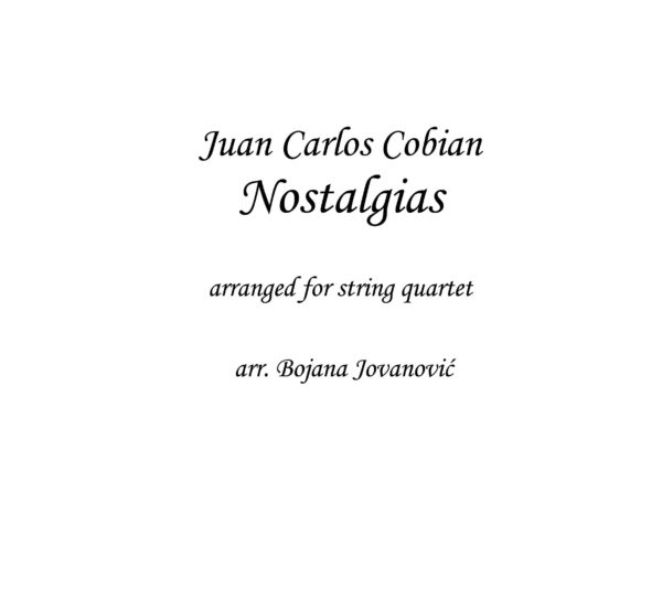 Nostalgias (J. C. Cobian) - Sheet Music