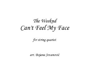 Can't feel my face (The Weeknd) - Sheet Music
