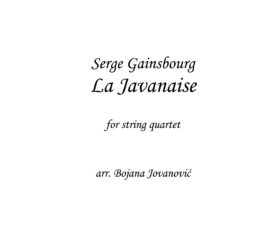 La Javanaise (Serge Gainsbourg) - Sheet Music