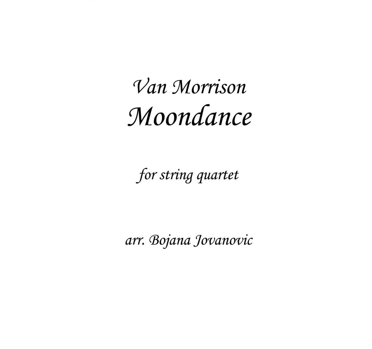 Moondance (Van Morrison) - Sheet Music