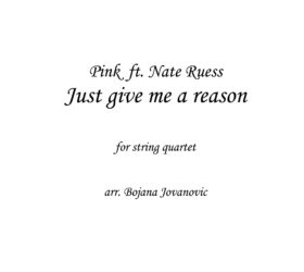 Just give me a reason (Pink) - Sheet Music