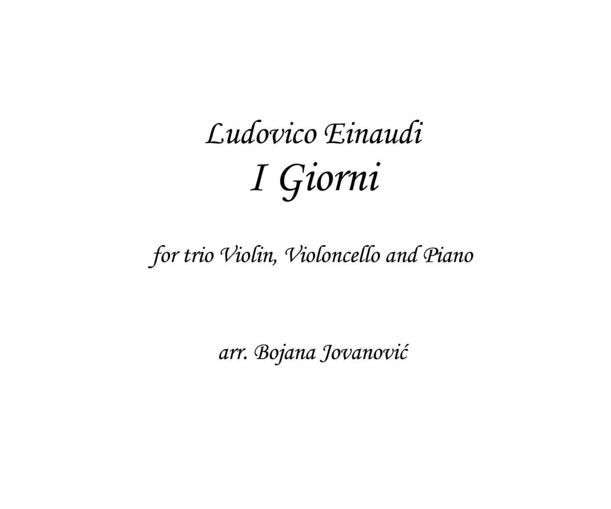 I Giorni (Ludovico Einaudi) - Sheet Music