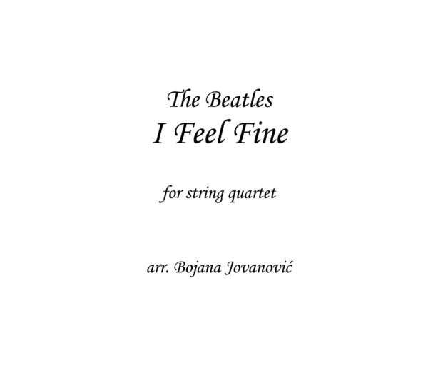 I feel fine (The Beatles) - Sheet Music