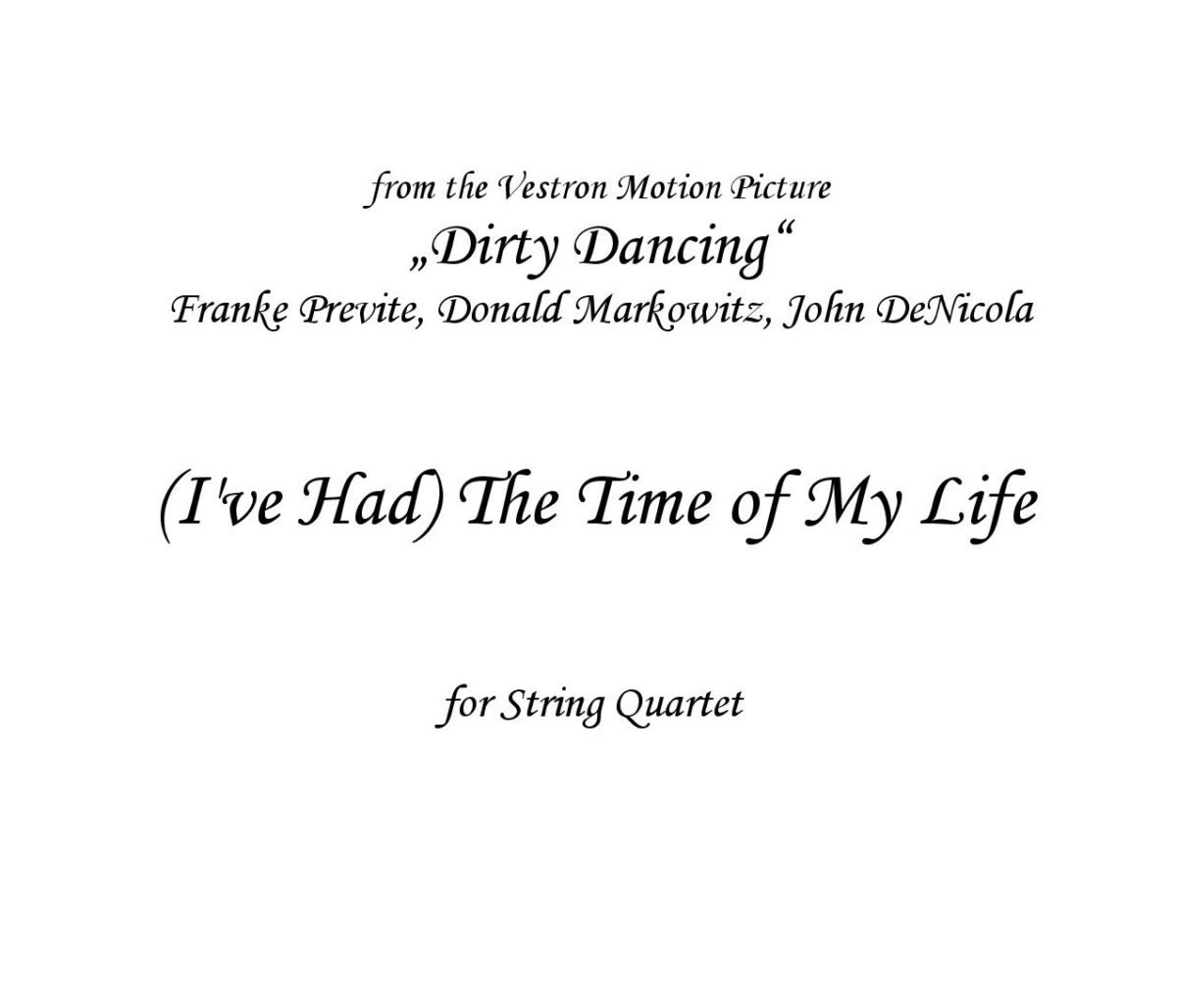 The Time of my life (Dirty dancing) Sheet music