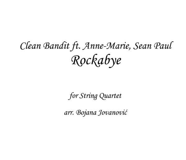 Rockabye Clean Bandit Sheet music