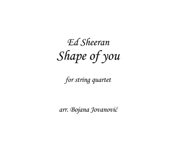 Ed Sheeran Shape of you Sheet music