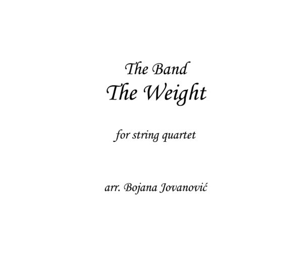 The Weight The Band Sheet music