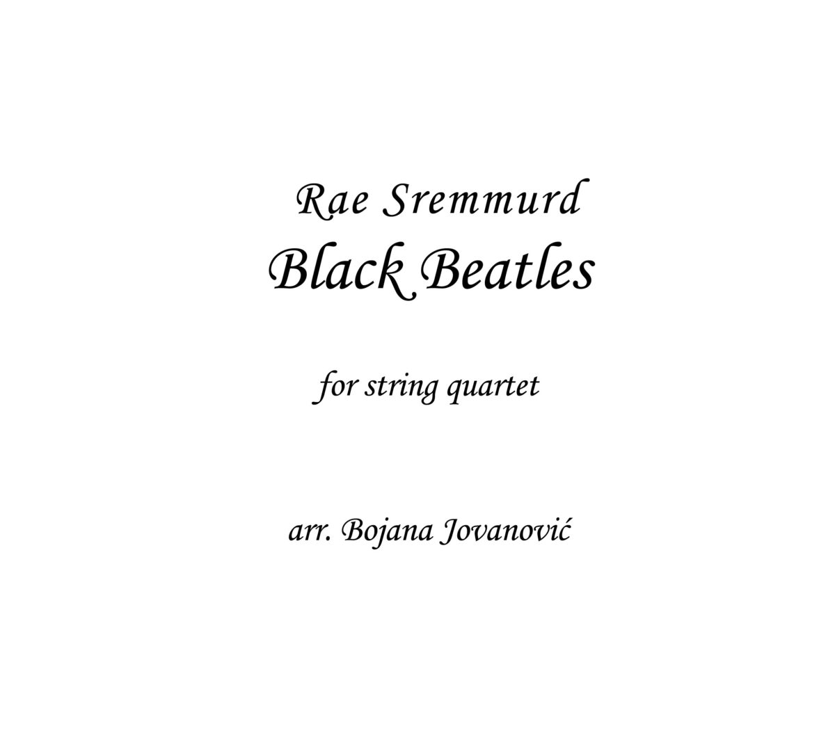 Black Beatles Sheet music (Daj Jordan)