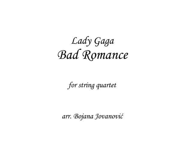 Bad Romance Lady Gaga Sheet music