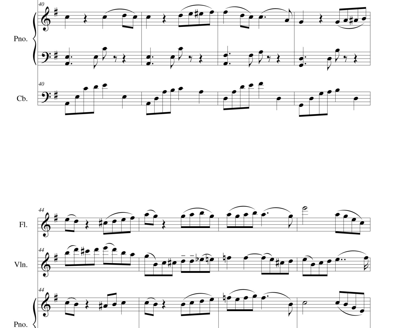Por Una Cabeza Carlos Gardel Sheet Music Flute Violin Piano Contrabass