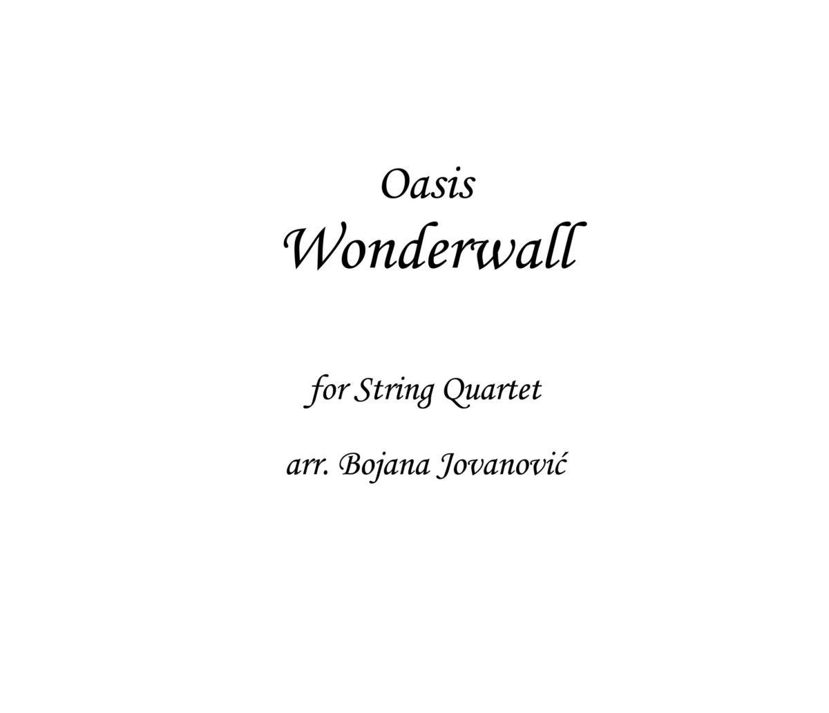Wonderwall Oasis Sheet music