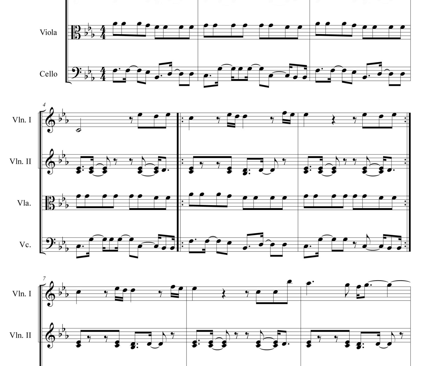 Hymn for the weekend Coldplay Sheet music - Beyonce - for String quartet