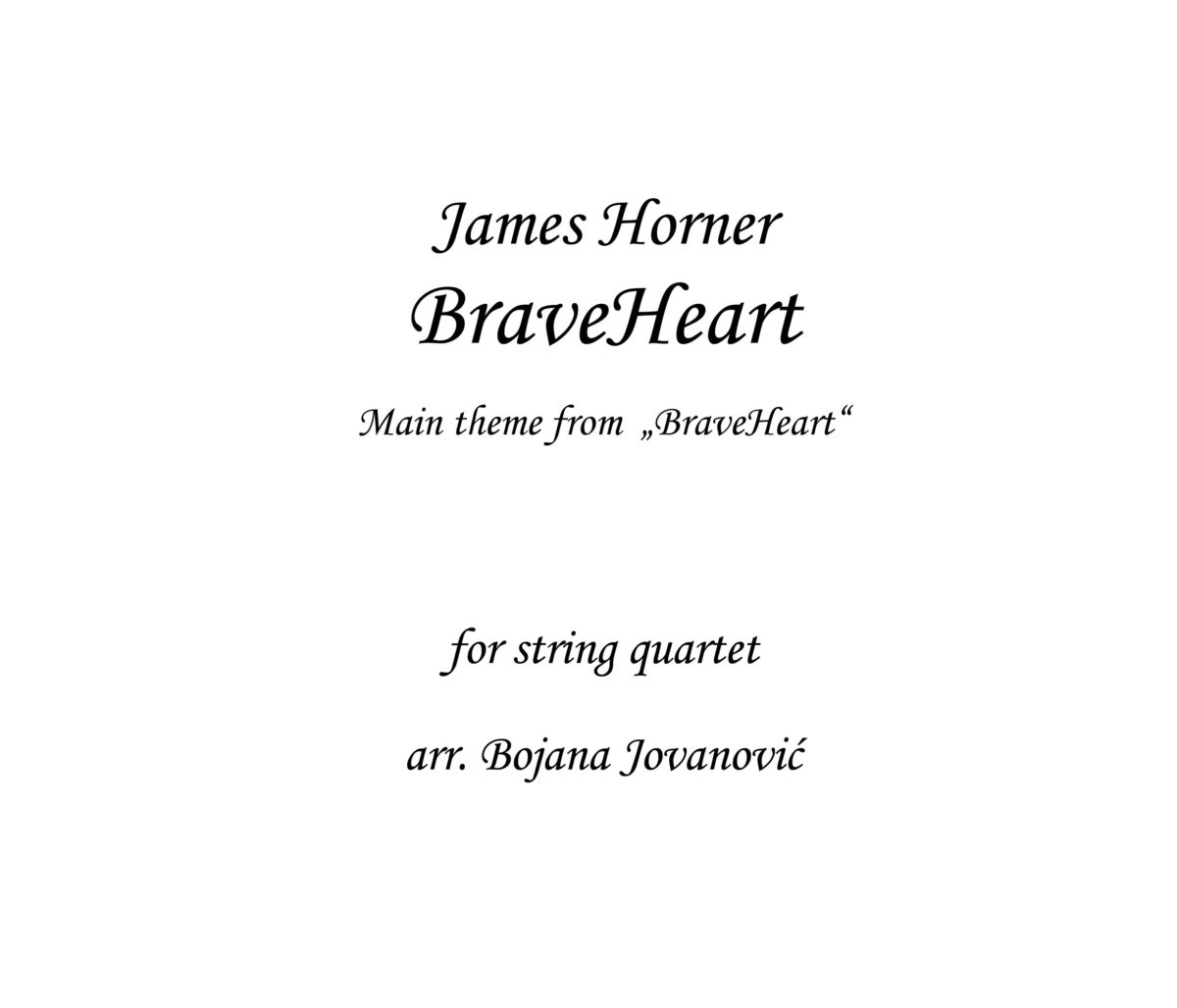 Braveheart James Horner Sheet music