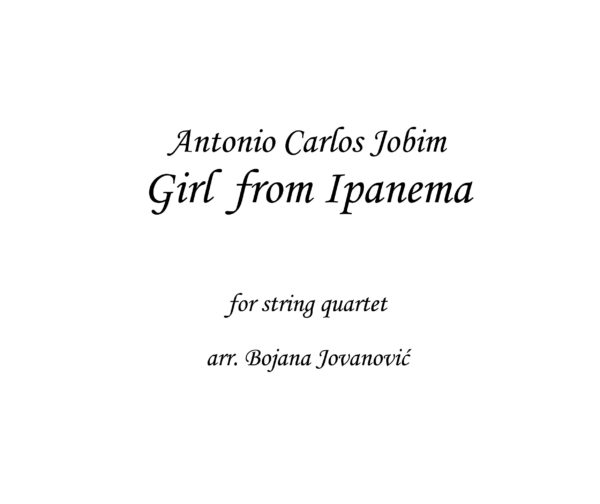 Girl from Ipanema Jobim Sheet music