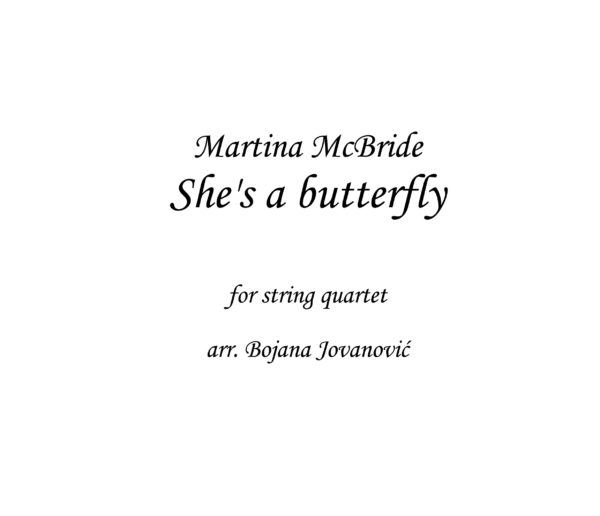 She's a butterfly Martina McBride Sheet music